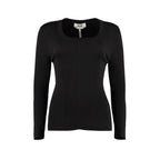 Black Cotton Wool Polyamide Sweatshirt