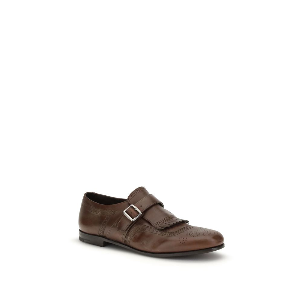 Brown Calf Leather Bos Taurus Slip-On Loafers