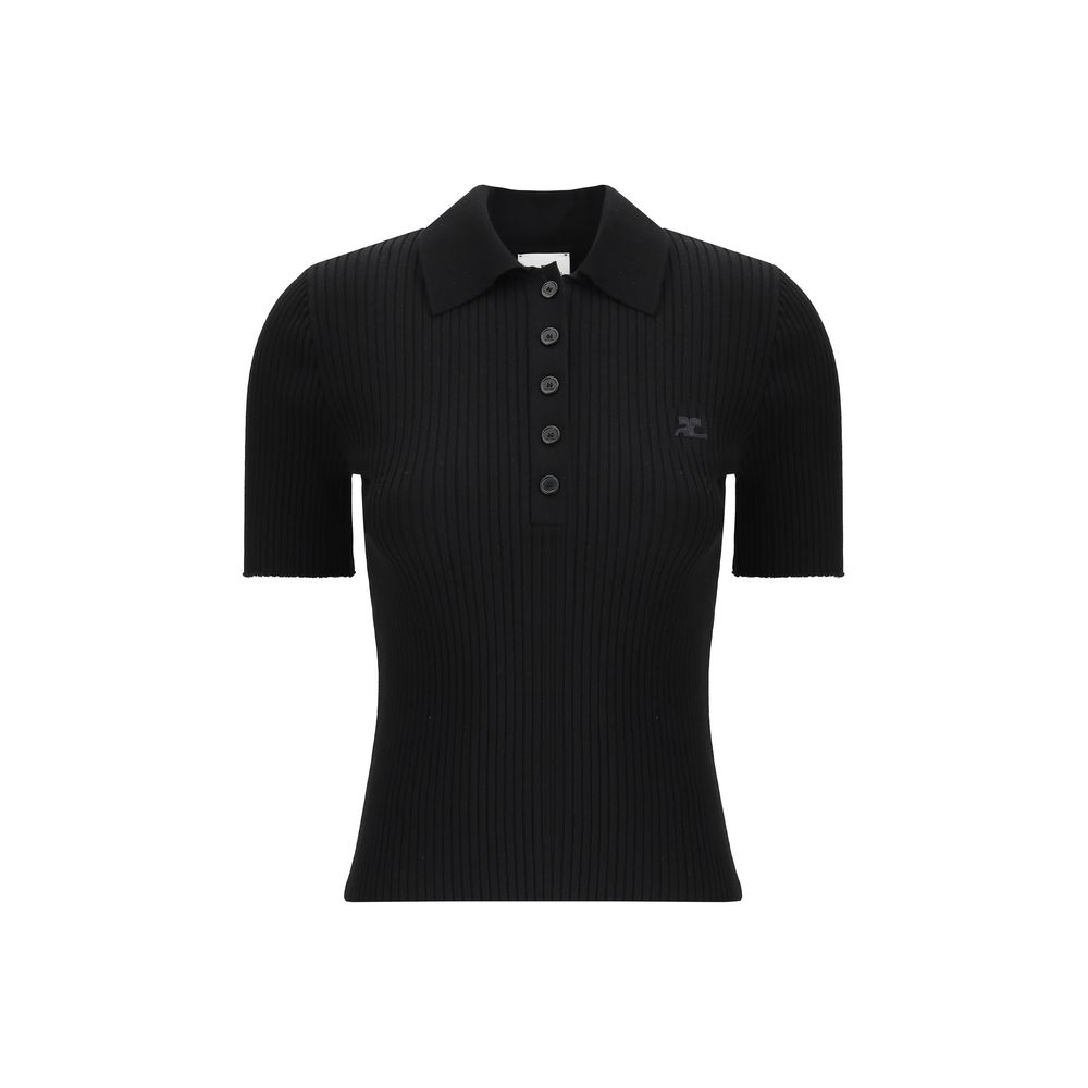 Black Viscose Polo Shirt