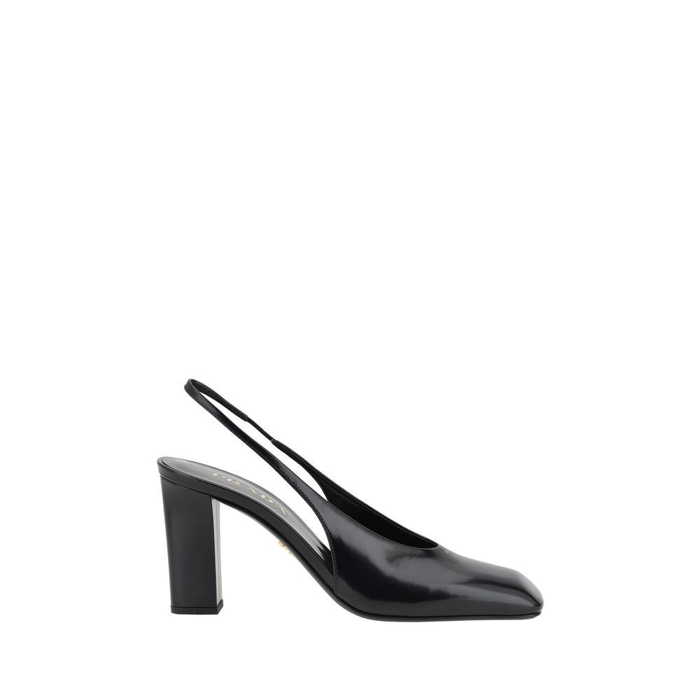 Black Calf Leather Pumps