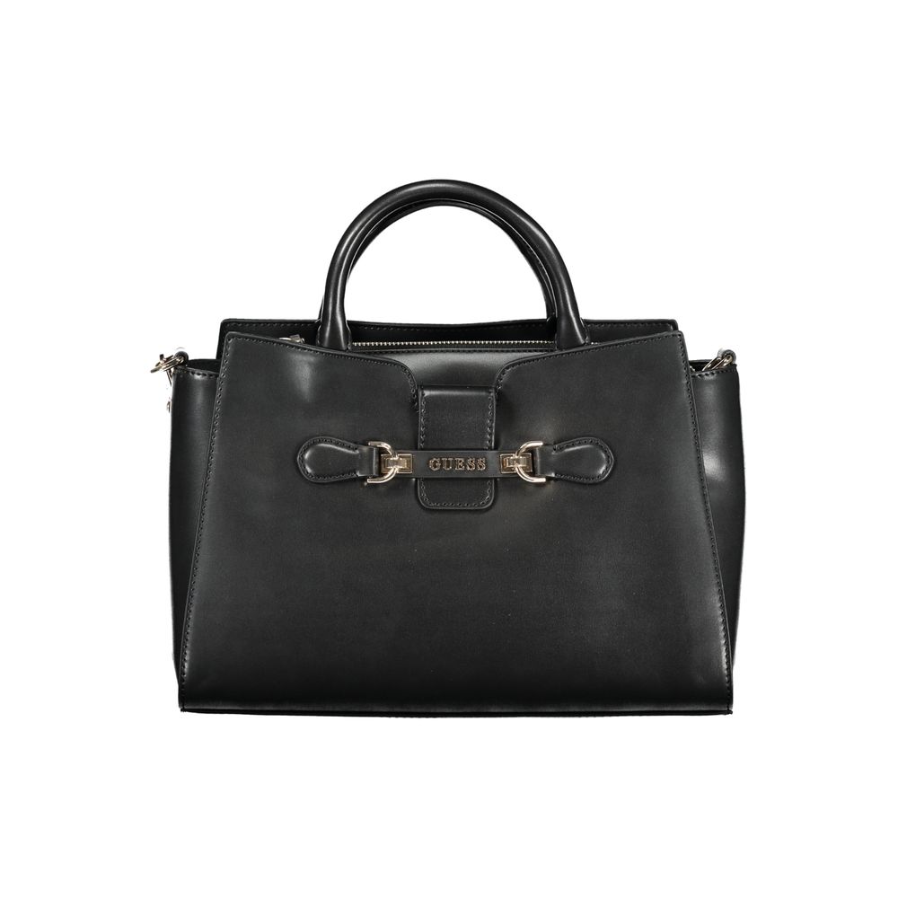 "Nero Poliuretano Women Handbag"