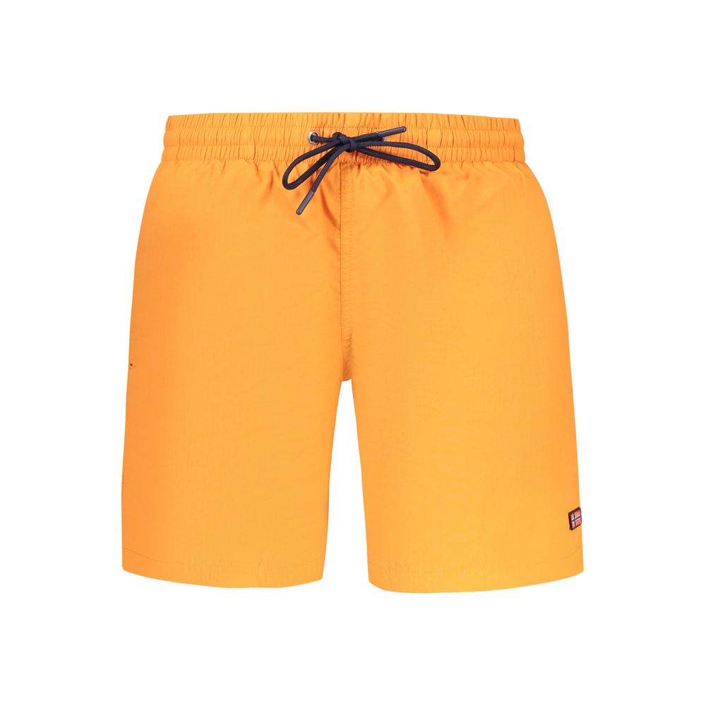 Arancione Poliammide Men's Swim Boxer
