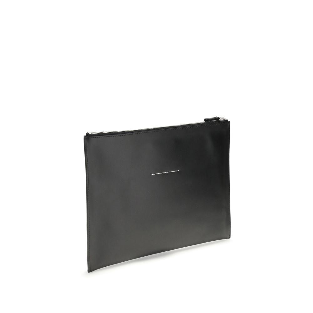 Black Calf Leather Bos Taurus Clutch Bag