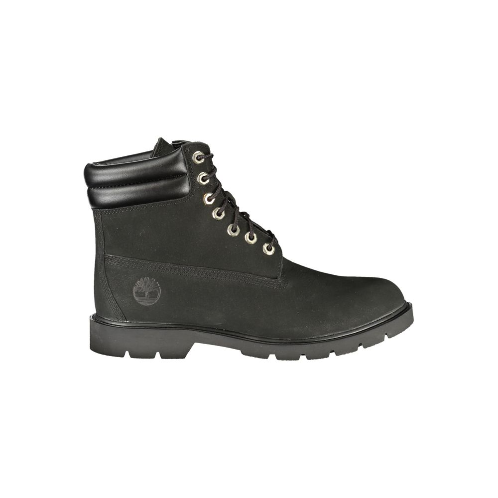 Black Leather Men's Ankle Boot