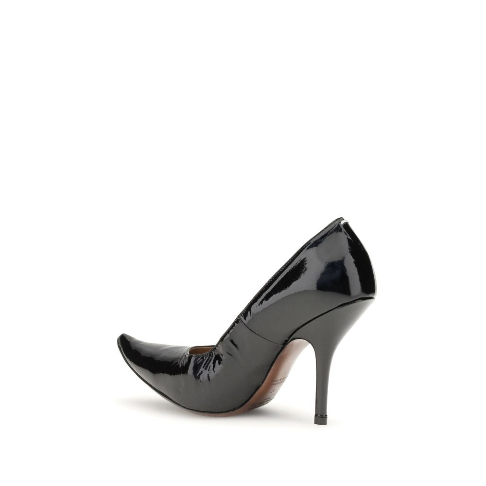 Black Calf Leather Bos Taurus High Heel Pumps