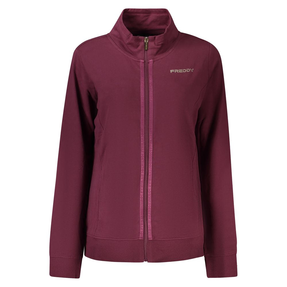 "Viola Cotton Women Sweatshirt with Zip and Pockets"