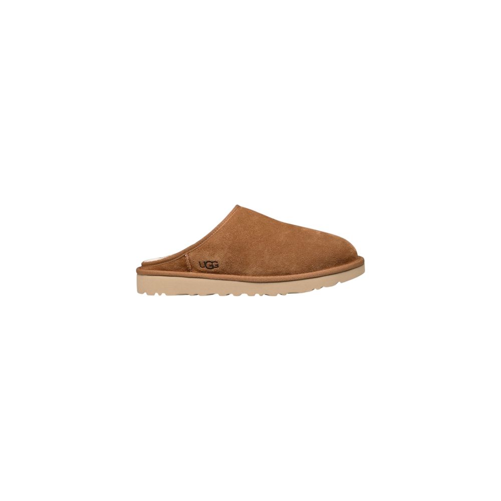 Beige Suede Leather Clogs