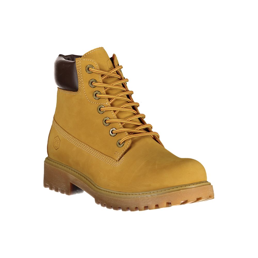 Yellow Leather Men Boot