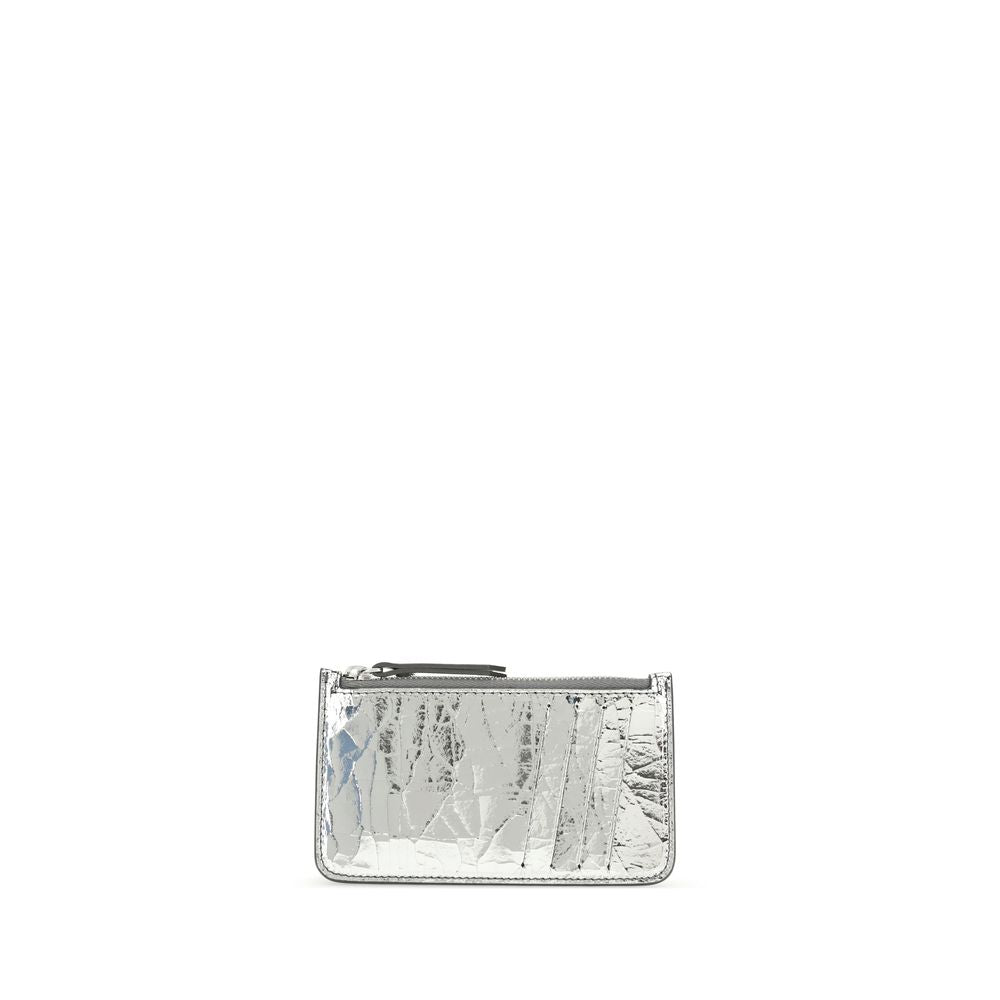 Silver Calf Leather Bos Taurus Wallet