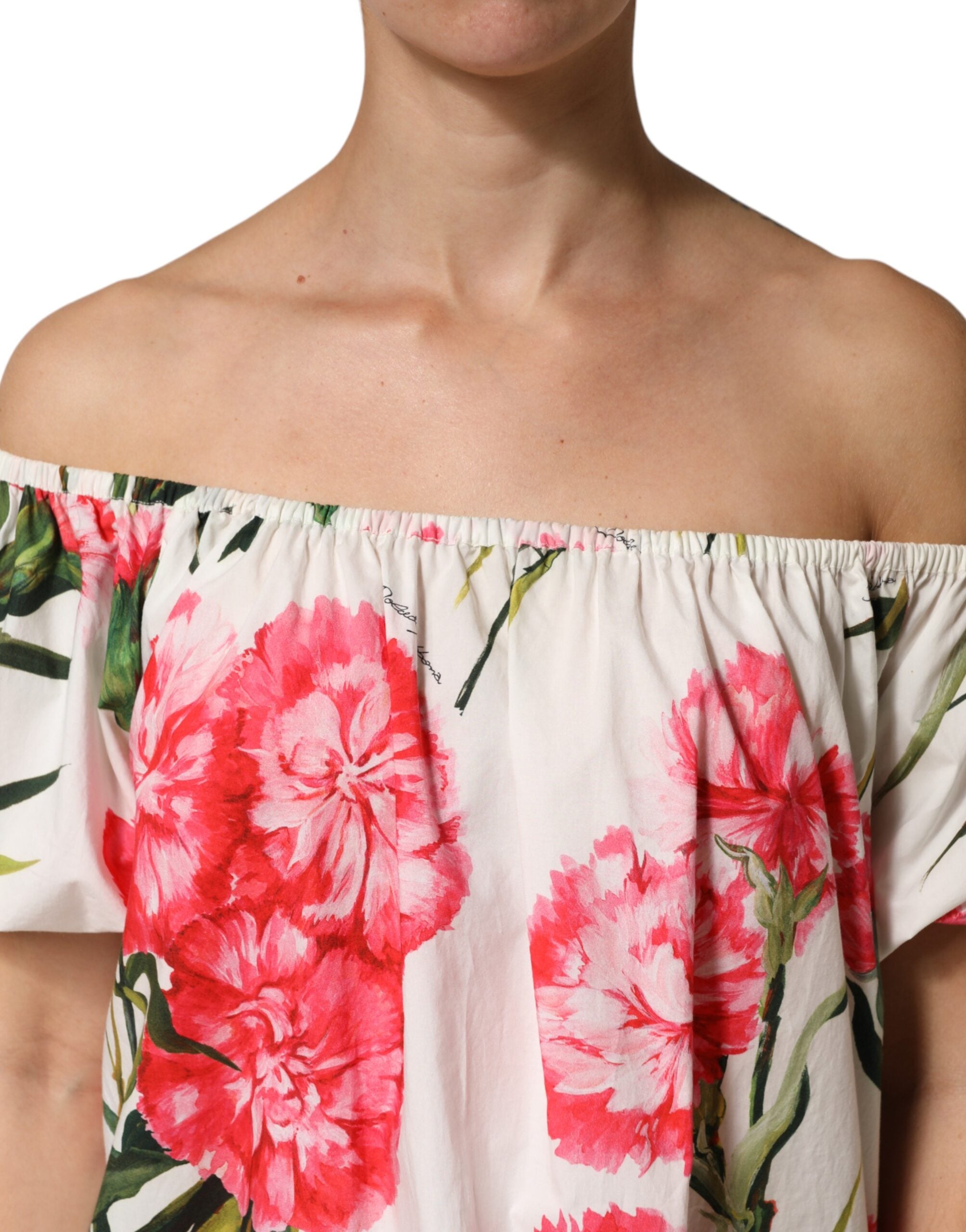 Multicolor Floral Off Shoulder Blouse Top