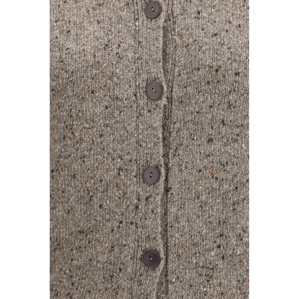 Beige Cashmere Cardigan