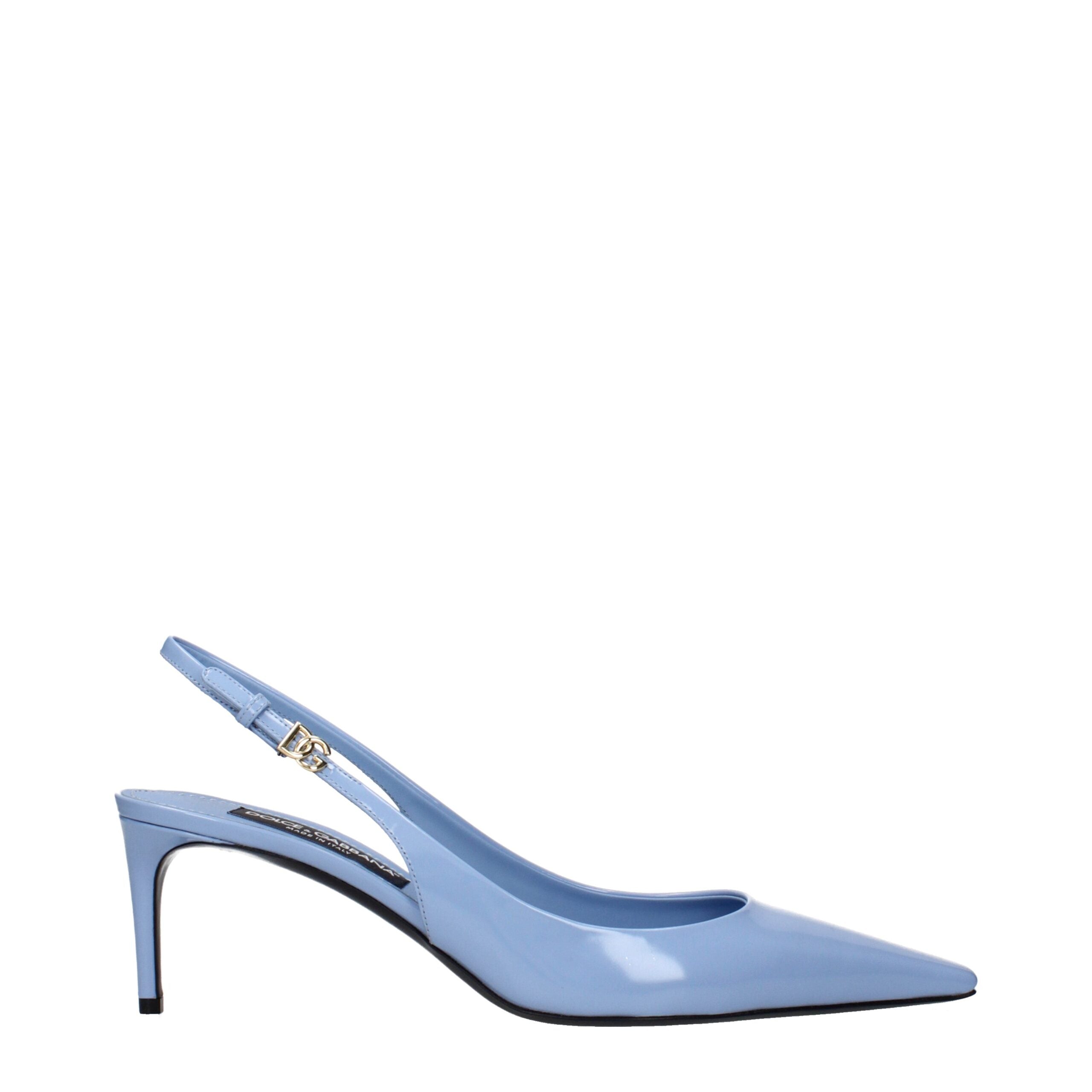 Light Blue Leather Pumps