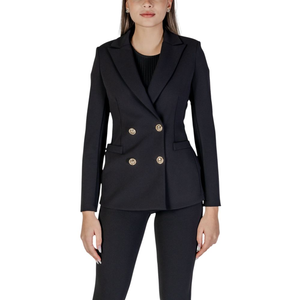 Schwarzer Polyester Blazer