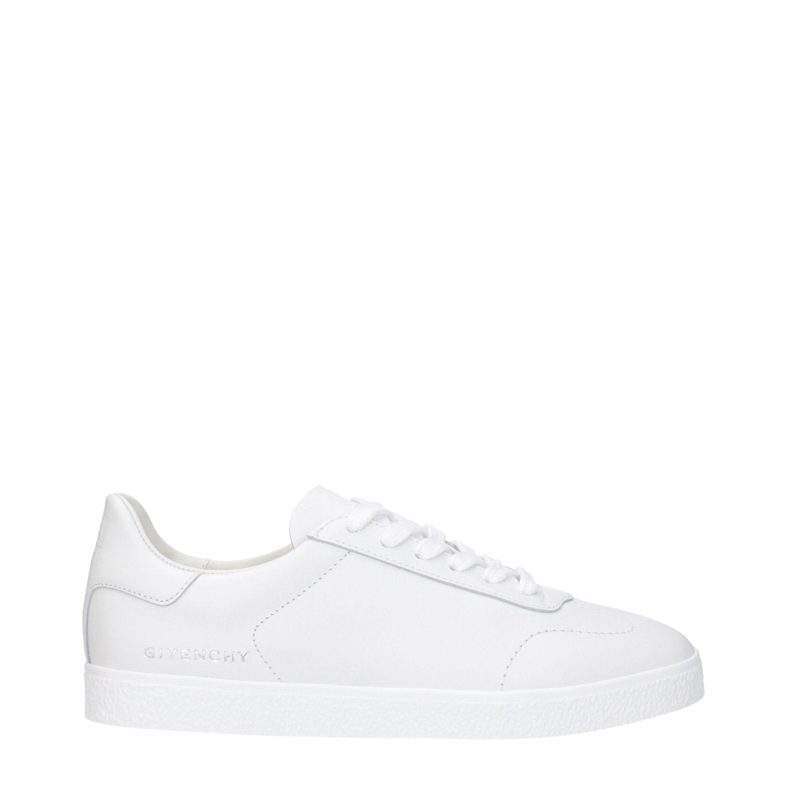 Weiße Leder Low Top Sneakers
