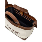 Beige Tragetaschen aus Baumwolle