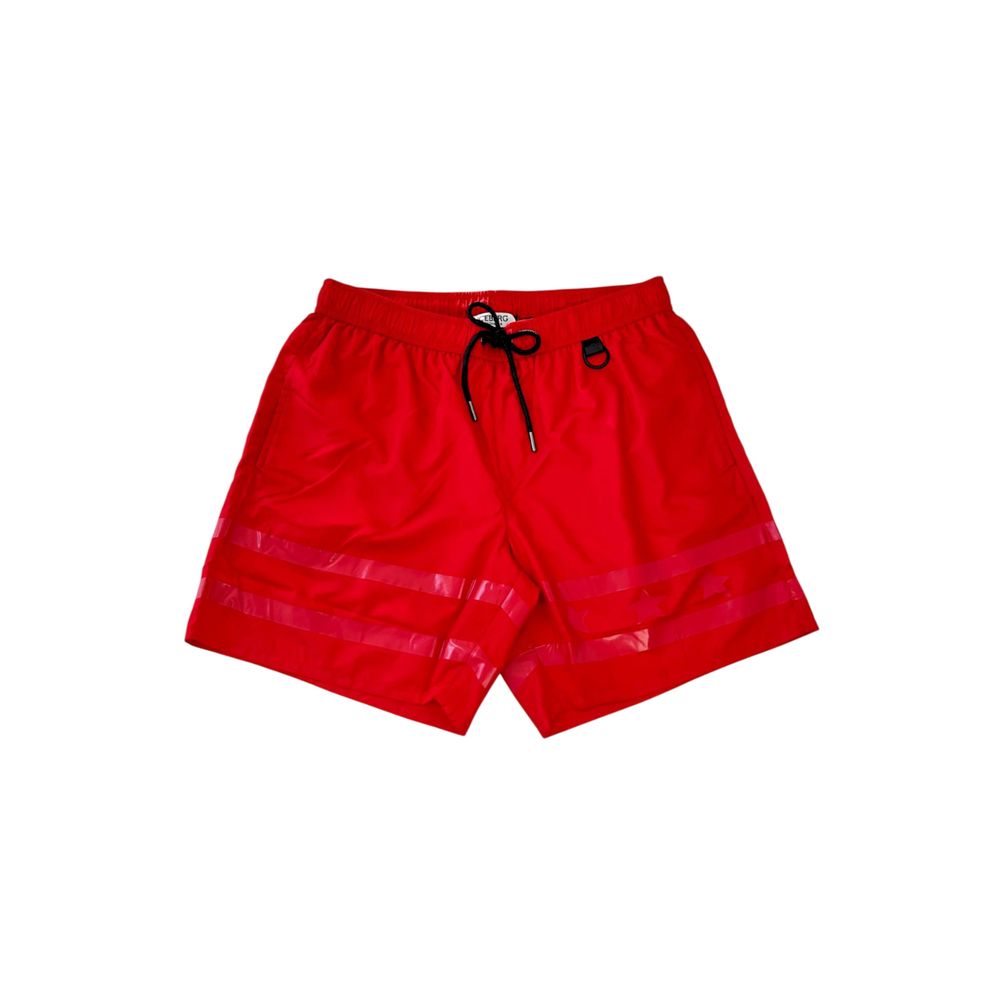 Rote Polyester Herren Badeshorts