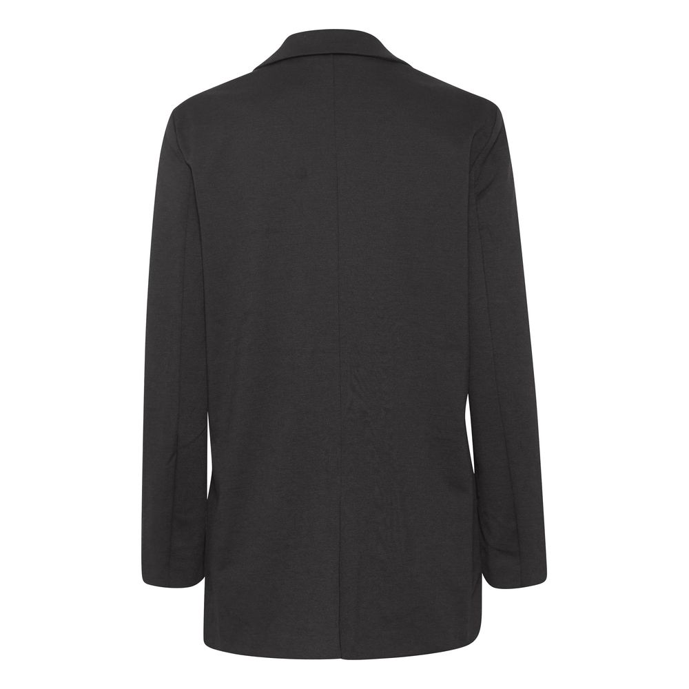 Schwarzer Blazer aus recyceltem Polyester