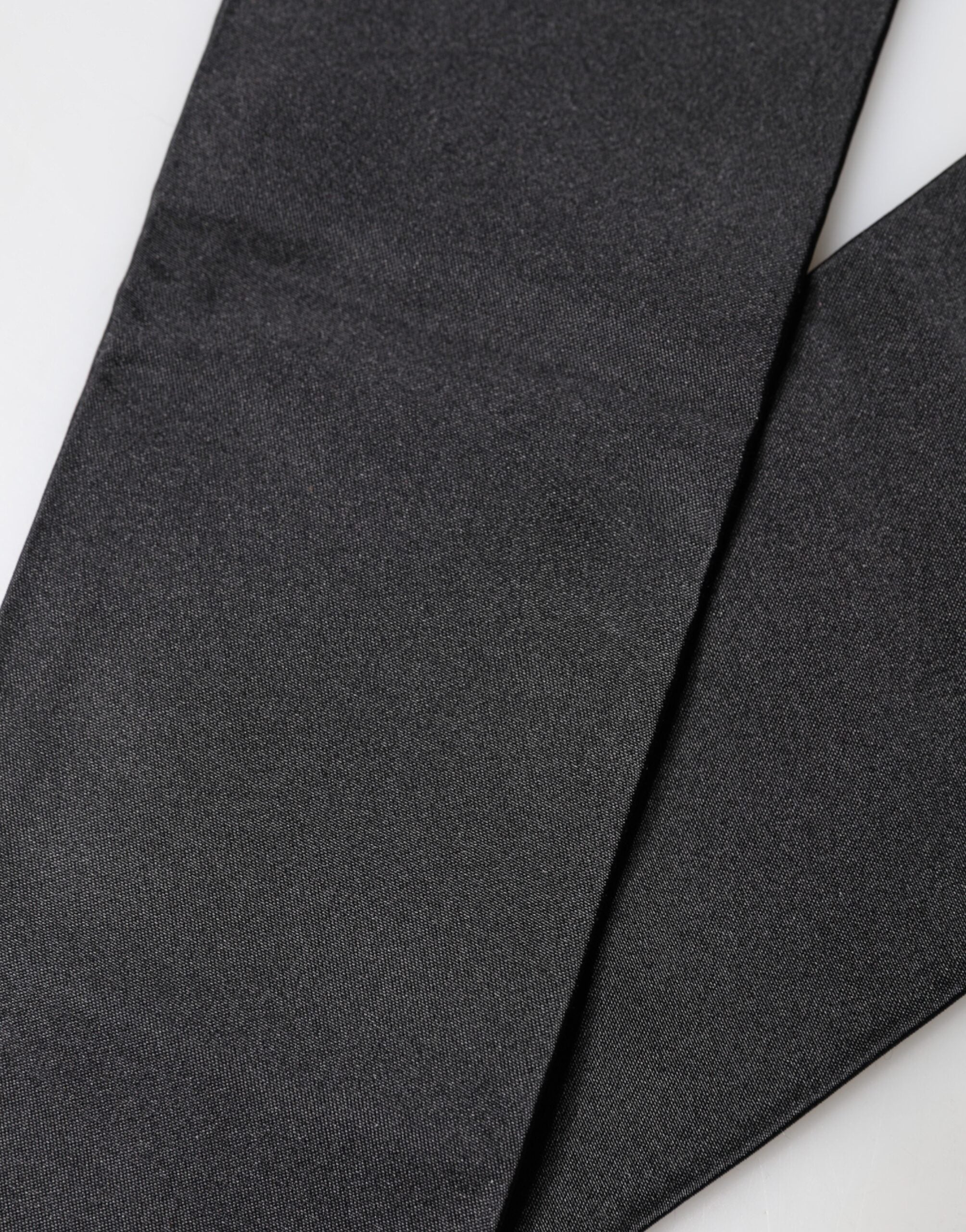 Schwarzer Seidenfransen Neck Wrap Foulard Schal