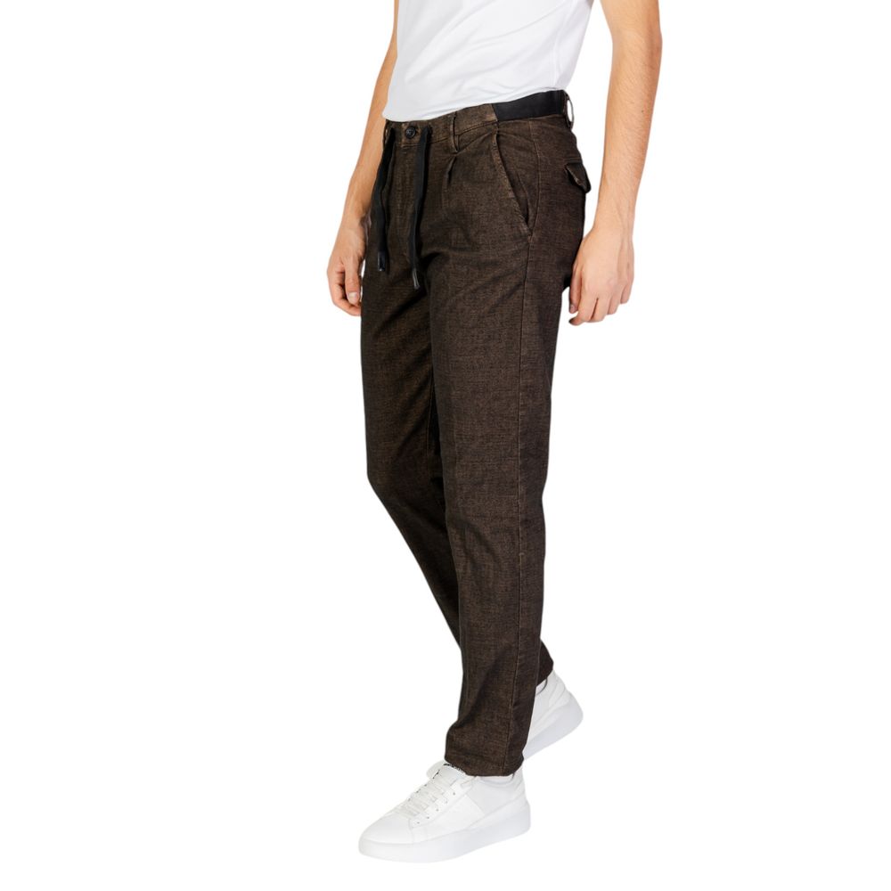 Pantalon décontracté en coton marron