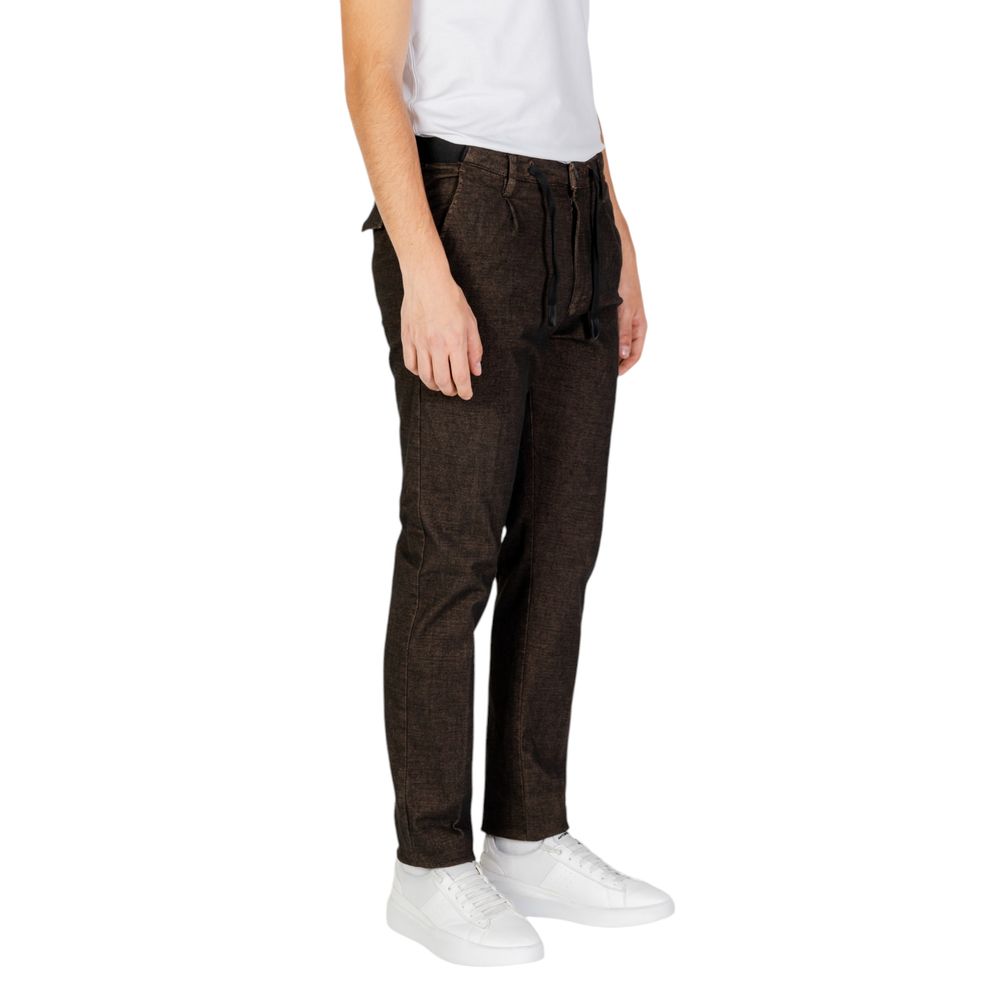 Pantalon décontracté en coton marron
