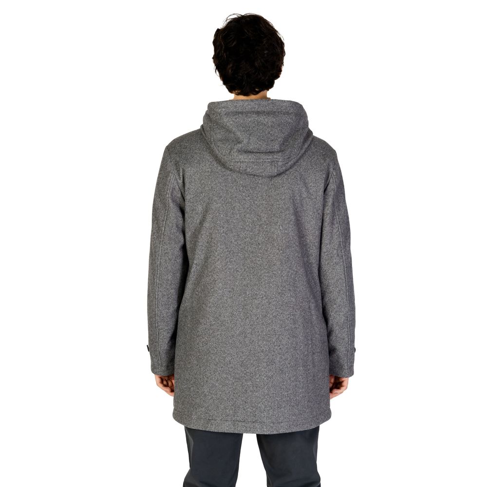 Manteau en polyester gris