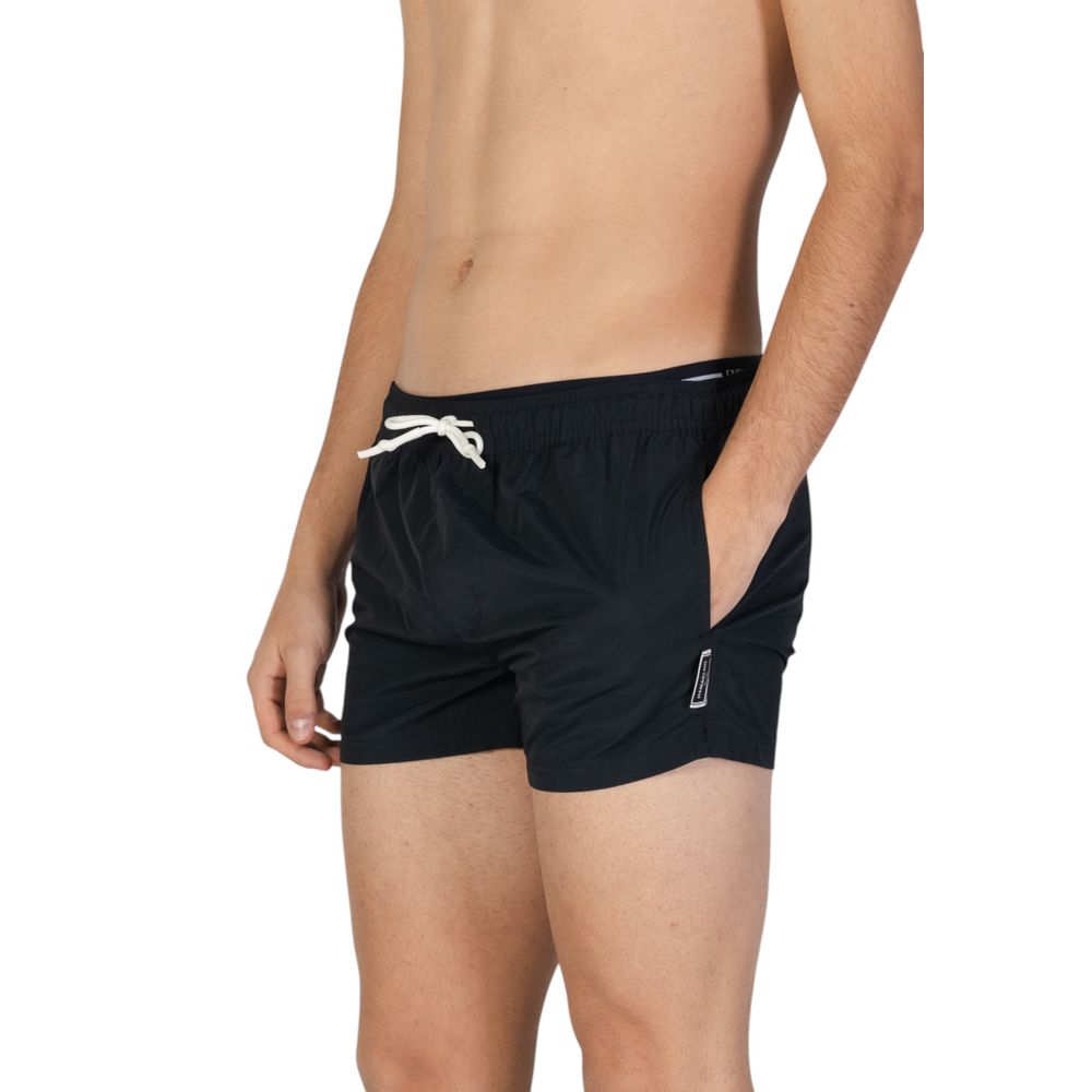 Short de bain en polyester noir