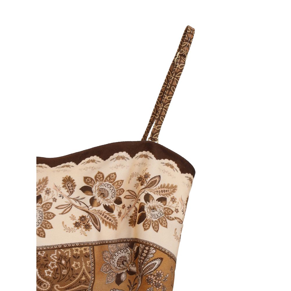 Maillot de bain une pièce en polyamide marron