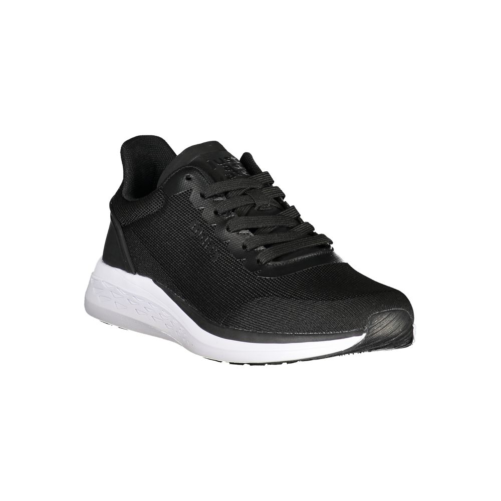 Black Polyurethane Men Sneaker