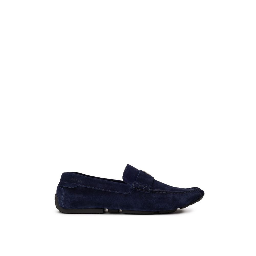 Mocassin en cuir bleu