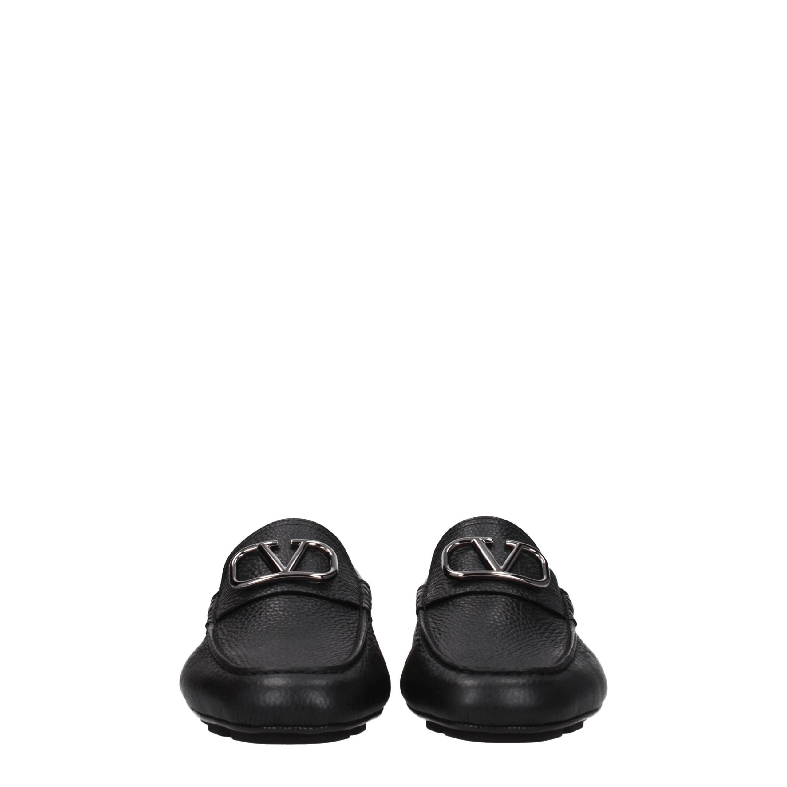 Mocassins en cuir noir