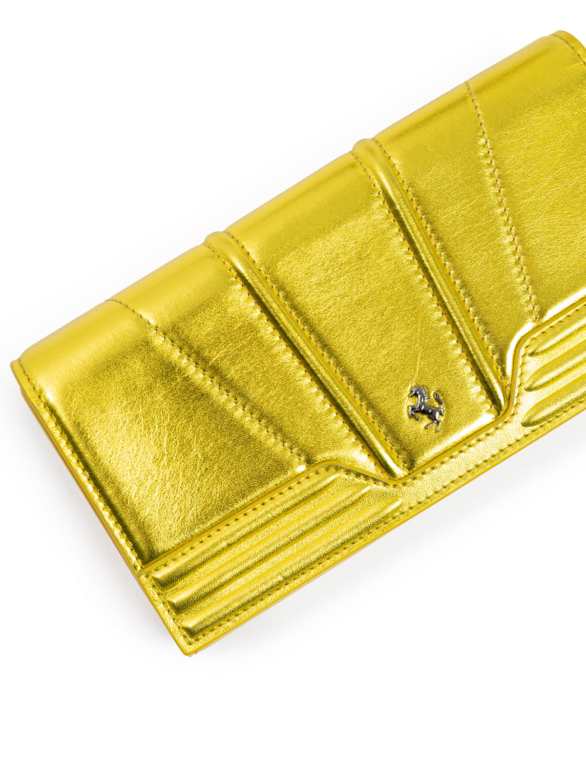 Porte-monnaie en cuir verni Metal Yellow GT