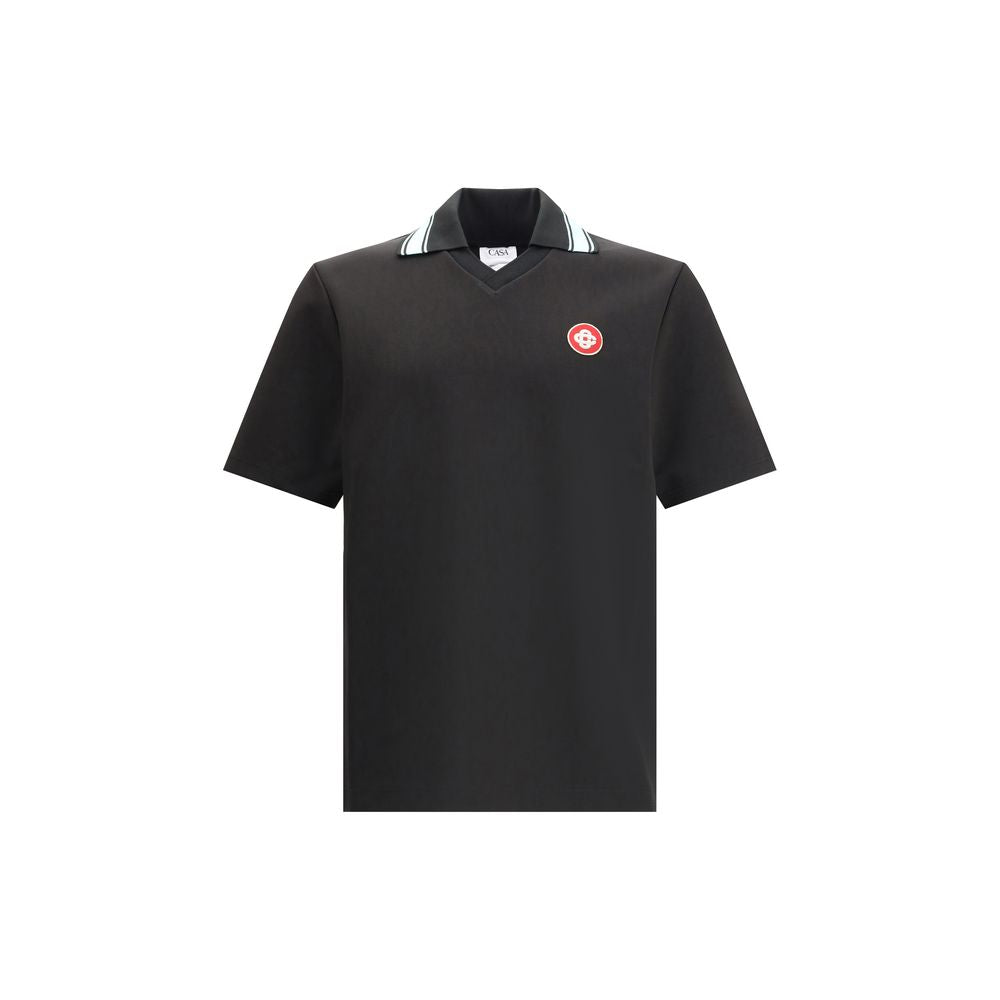 Polo en viscose noir