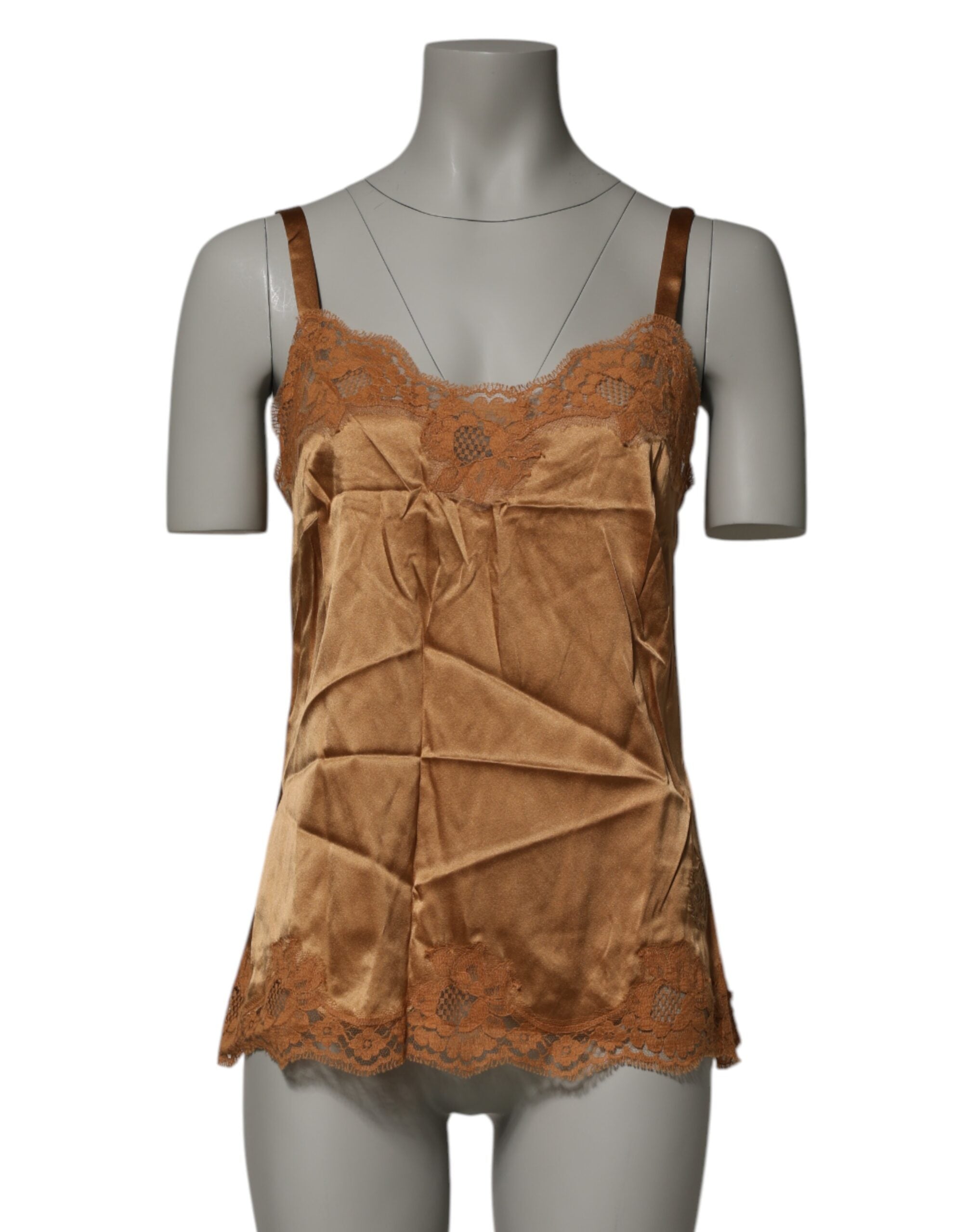 Débardeur en dentelle florale marron Lingerie Lingerie de nuit Sous-vêtements