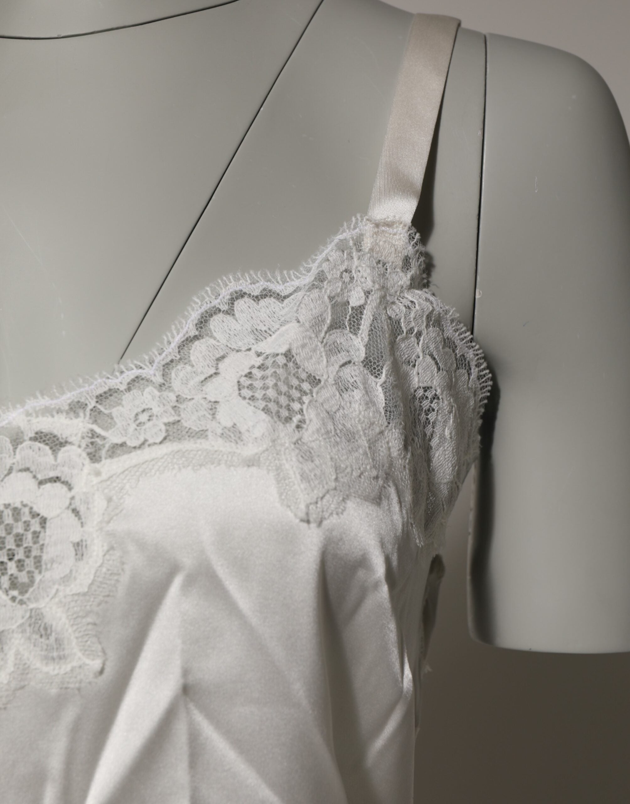 Off White Floral Lace Tank Lingerie Top Underwear