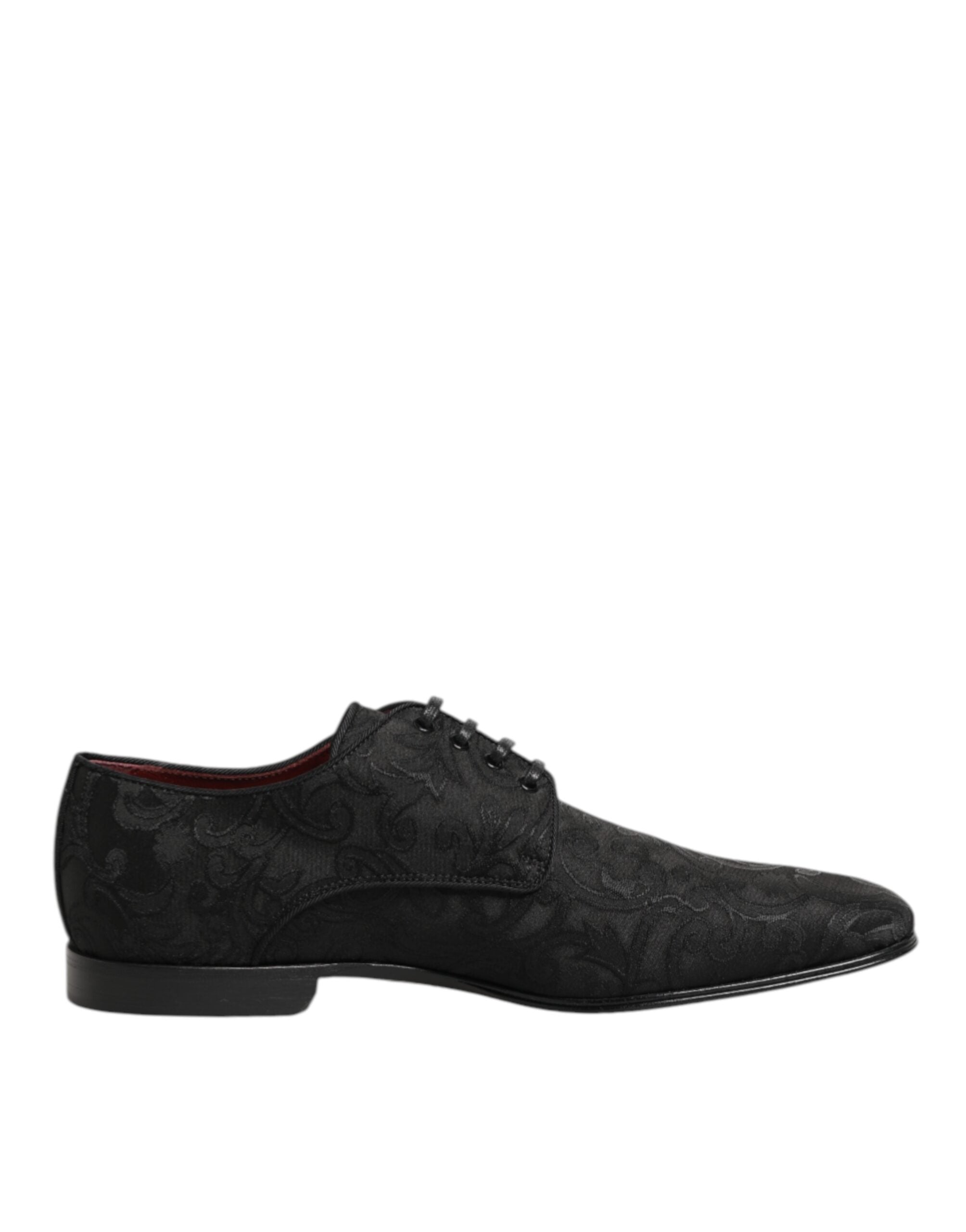 Brocart noir Derby à lacets Chaussures habillées pour hommes