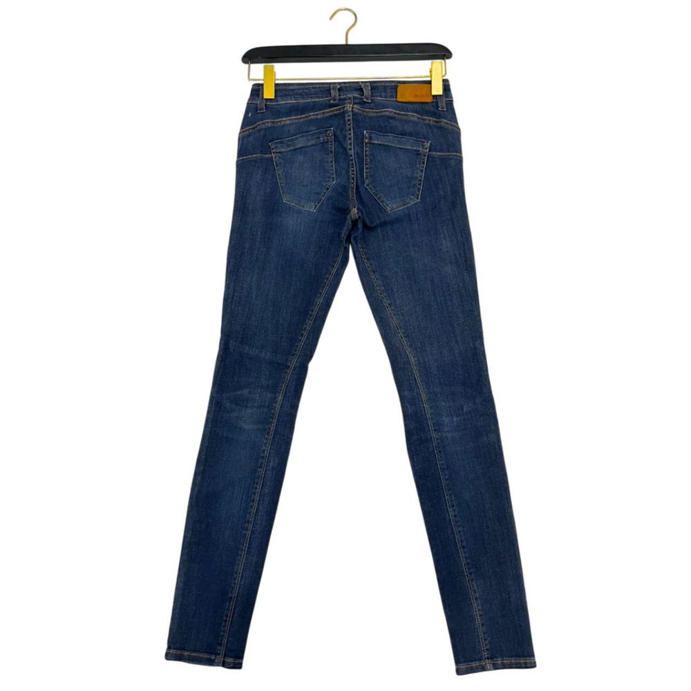 Jeans en coton bleu pour femmes