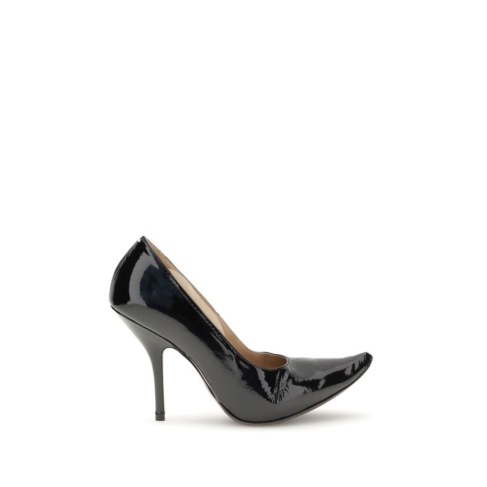 Pumps talons hauts en cuir de veau noir Bos Taurus