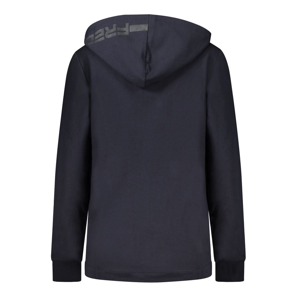 Blue Cotton Women Sweatshirt