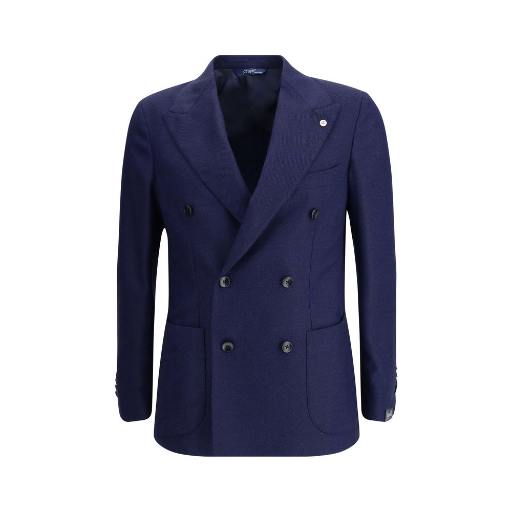 Manteau en laine polaire bleue