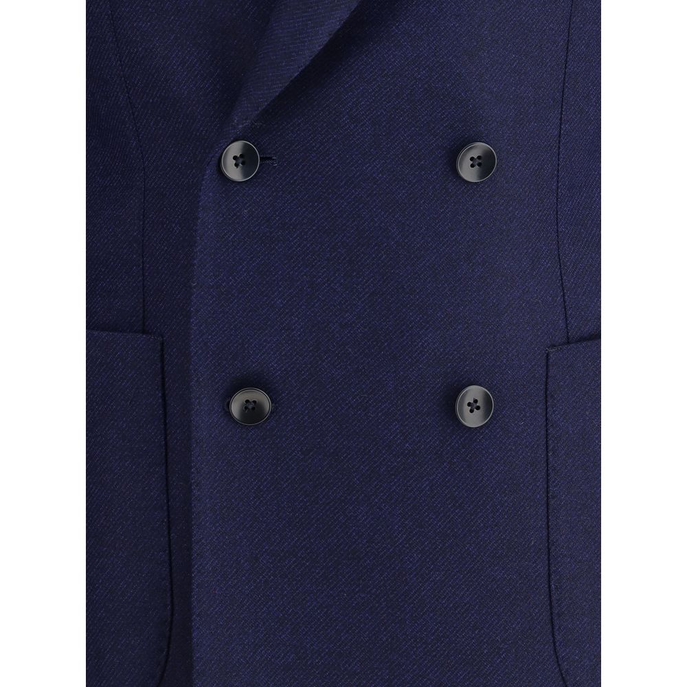 Manteau en laine polaire bleue