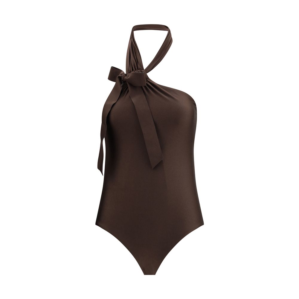 Maillot de bain une pièce en polyamide marron
