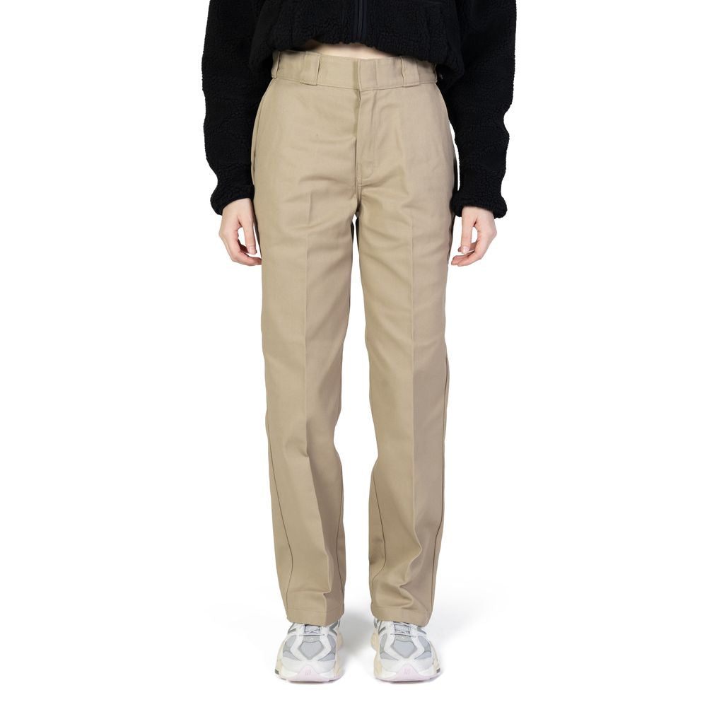 Pantalon décontracté en coton beige