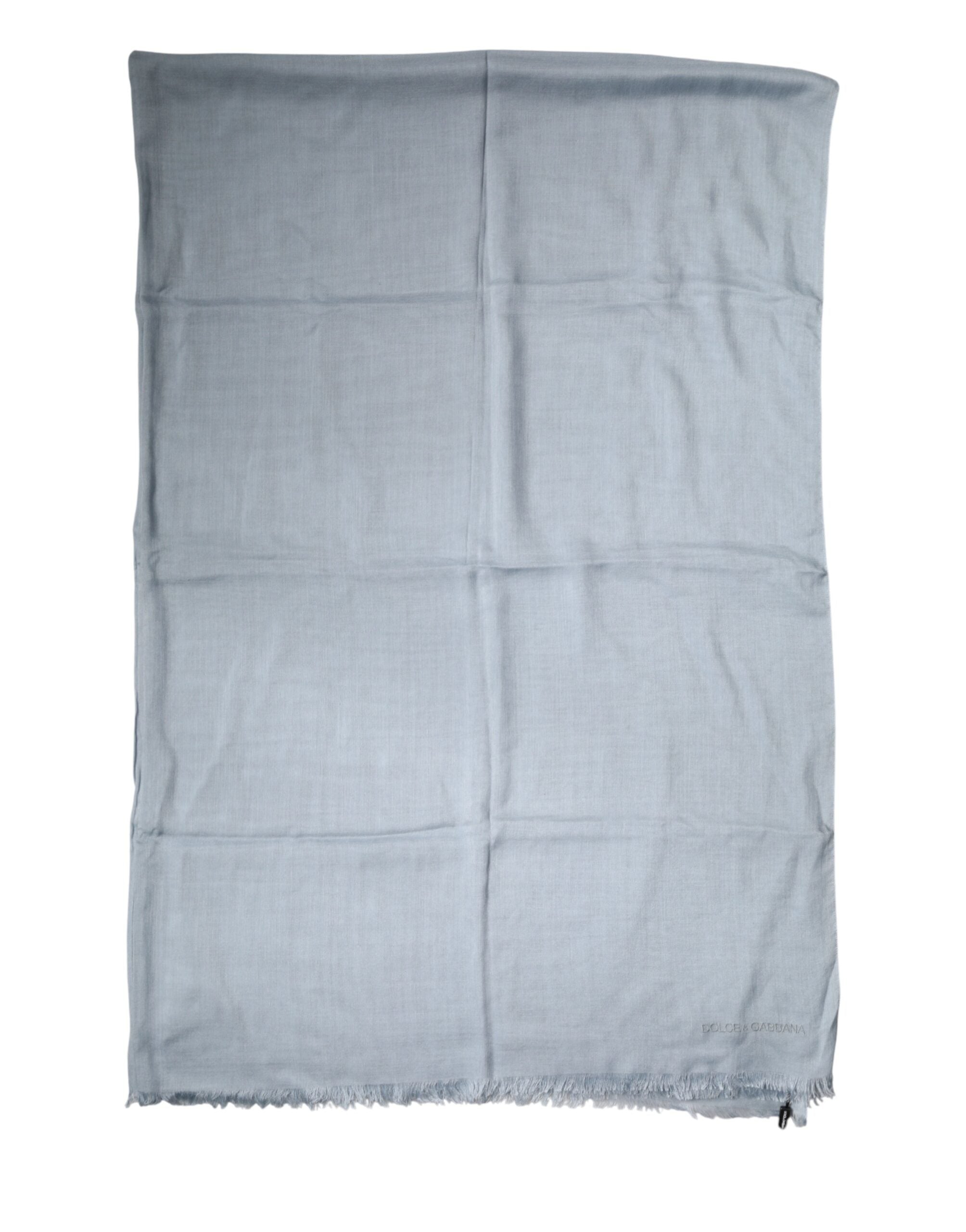 Châle tricoté en cachemire bleu clair